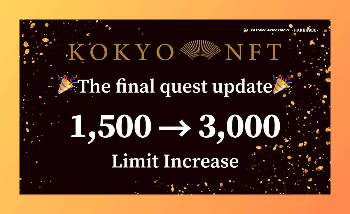 Cheers to all participants for conquering the Origami Paper NFT weekly quests! 🎊 With overwhelming love for our origami campaign, we’re leveling up to meet demand. From 1500 to 3000 capacity, more people can now fold their cranes 🚀 Spread the word and let’s gear up for the