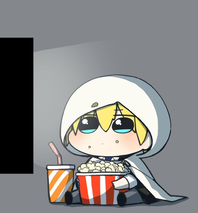 「eating popcorn」 illustration images(Latest)