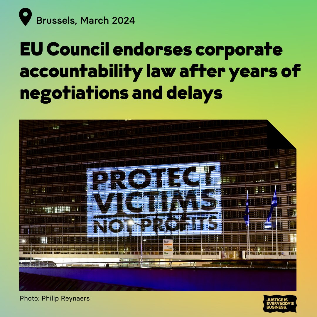 🔔JUST OUT: The @EUCouncil’s votes to support the #CSDDD 🎉 This is welcome progress towards a law to #HoldBizAccountable. But it’s not over until it’s over. All eyes on Member States to maintain this momentum for justice 👀⚖️ Our reaction 👇👇 friendsoftheearth.eu/press-release/…