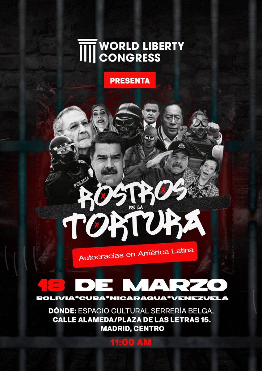 No te pierdas este lunes las historias de las víctimas de las dictaduras. Una iniciativa del World Liberty Congress que llega a Madrid. @HRF @JavierElHage #DDHH #Democracia #dictadura