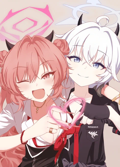 キララ&amp;エリカ#ブルアカあのださん(@ oiteanoda)への誕生日絵だよ 