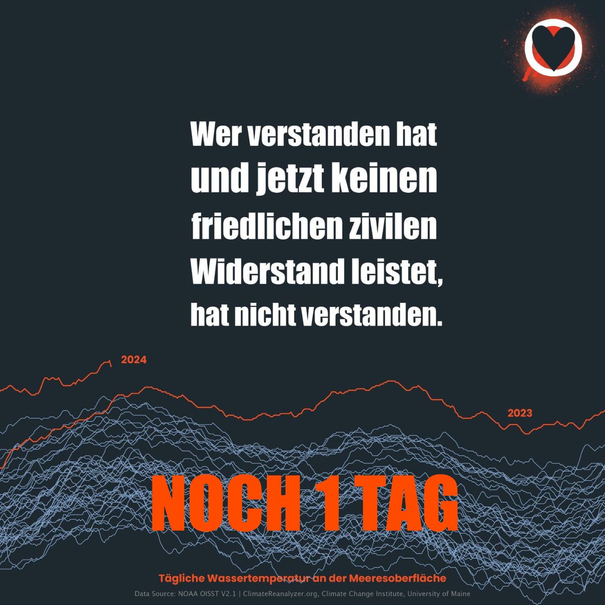 AufstandLastGen's tweet photo. Wer diese Grafik verstanden hat und jetzt nicht friedlichen zivilen Widerstand leistet, hat sie nicht verstanden.
Siehe auch: https://t.co/7d7M1o0pvD
Wehr dich mit uns!
Ungehorsame Versammlungen am 16.03.2024 https://t.co/ZqvePpfcTO