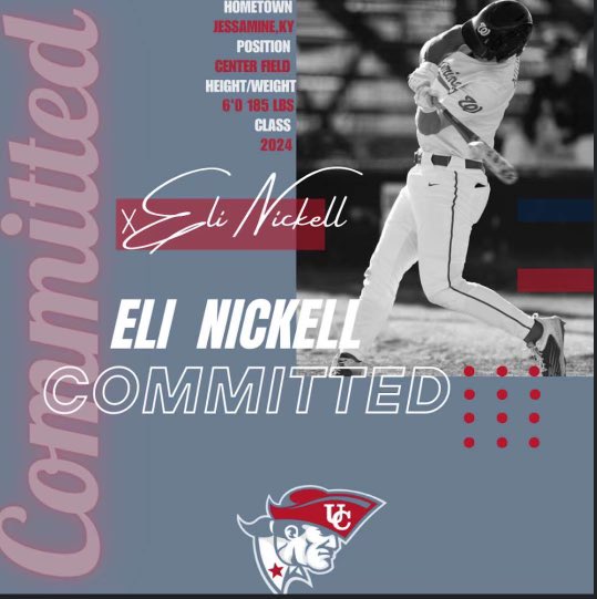Elijah Nickell (@elijahnickell) on Twitter photo Thankful to God and my family for supporting me along the way, and my coaches for teaching me the game I love. I’m happy to announce that I have committed to play baseball at The University of the Cumberlands.
<a href="/Catcher0400/">Rob Buchanan</a>
<a href="/joenicolemodica/">Joe Modica</a>
<a href="/BlakePerry_34/">Blake Perry</a>
<a href="/UCCoachShelton/">Brad Shelton🧢</a> Thankful to God and my family for supporting me along the way, and my coaches for teaching me the game I love. I’m happy to announce that I have committed to play baseball at The University of the Cumberlands.
<a href="/Catcher0400/">Rob Buchanan</a>
<a href="/joenicolemodica/">Joe Modica</a>
<a href="/BlakePerry_34/">Blake Perry</a>
<a href="/UCCoachShelton/">Brad Shelton🧢</a>