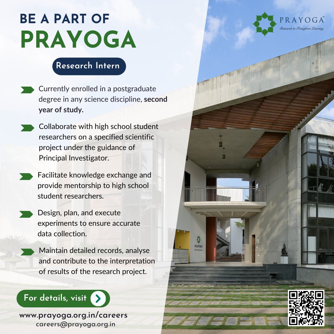 PrayogaIER's tweet photo. We are hiring!
Would you like to contribute to our ongoing research and education projects? Apply now to the various positions open at Prayoga!
#Hiring #JobsInResearch #JobsInEducation #Prayoga https://t.co/6XrPE7Pxis