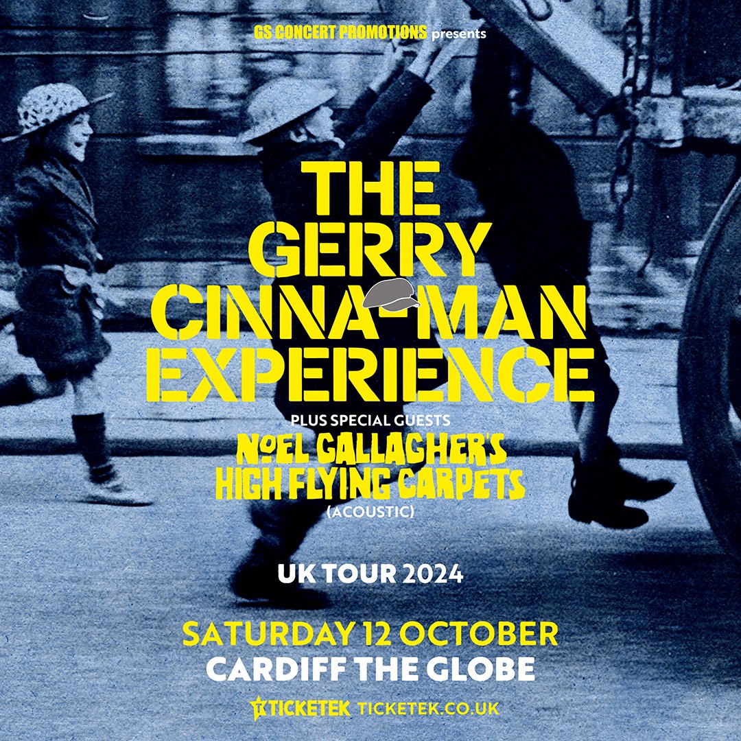 With his strong Scottish accent, up-beat acoustic guitars, soulful harmonica and heartfelt vocals, The Gerry Cinna-man live shows will leave you wanting more! With Noel Gallaghers High Flying Carpets supporting, you won't want to miss this one! 🎟️ bit.ly/GerryCinnaTick…