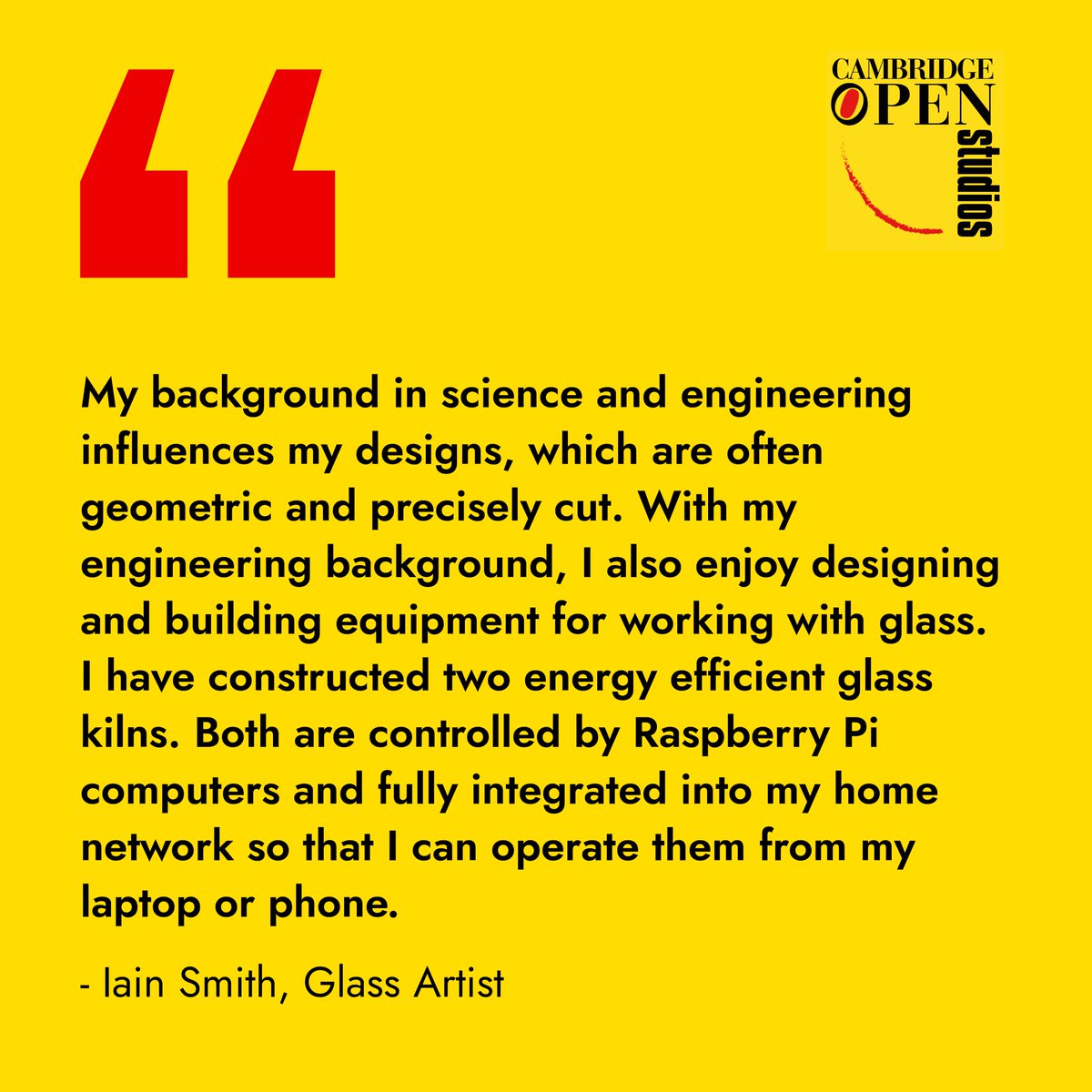 How do #art and #technology complement each other? Our member, Iain Smith, explains how his background in engineering influences and supports his art. You can visit Iain during our July Open Studios: camopenstudios.org/membership-acc… @raspberrypi_org #COSArt2024