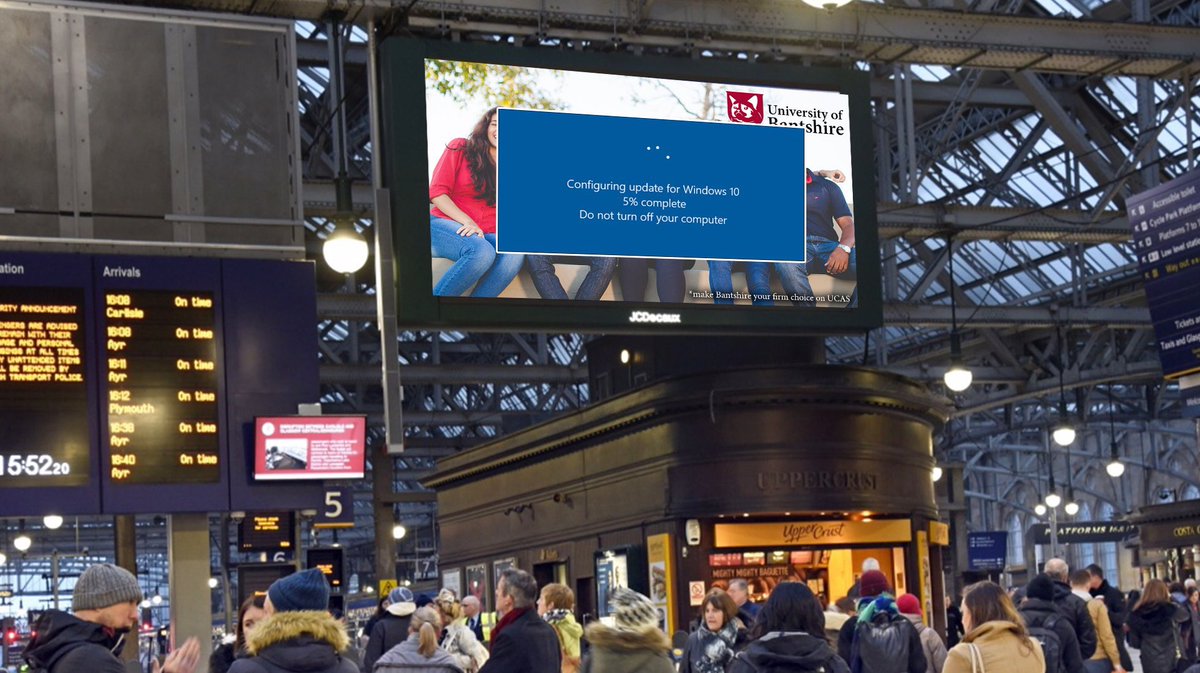 Typical this would happen to our ad at Newcastle Station we took out to coincide with @cubed_education’s conference.