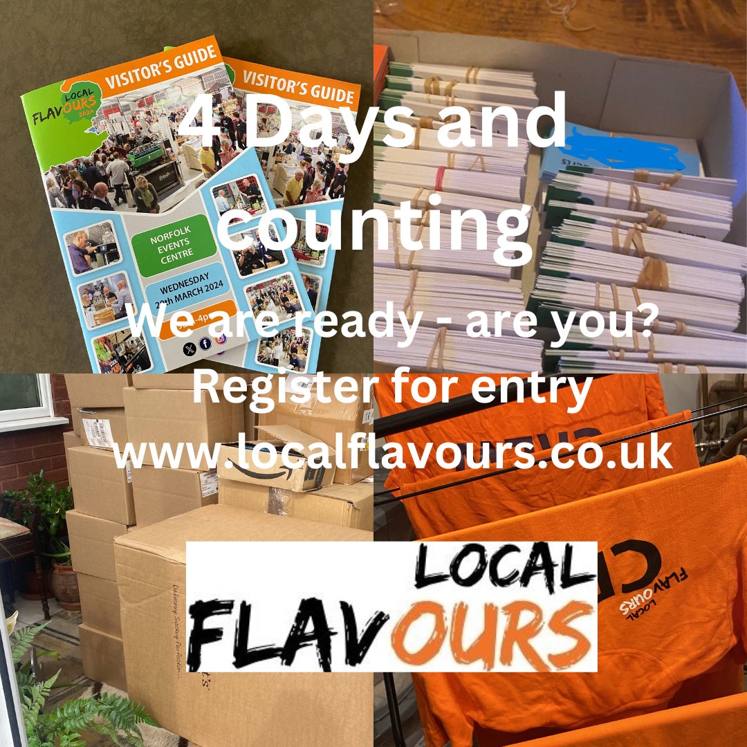 4 days and counting......... #tourism #hospitality #catering #Retail @FSBEastAnglia @EDP24 @ShireFoodsEA @CrushFoods @FreshpacSales @vstnorthnorfolk @visitnorfolk @suffolk_tourism