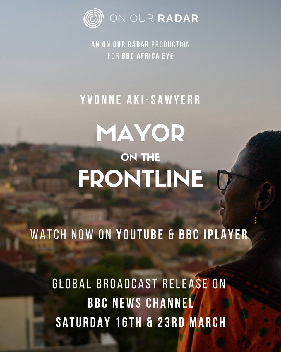 If you haven't had the chance to check it out yet, the global broadcast release of our <a href="/yakisawyerr/">Yvonne Aki-Sawyerr OBE</a> doc 'Mayor on the Frontline' is this weekend!

Available now on Youtube &amp; BBC iPlayer.