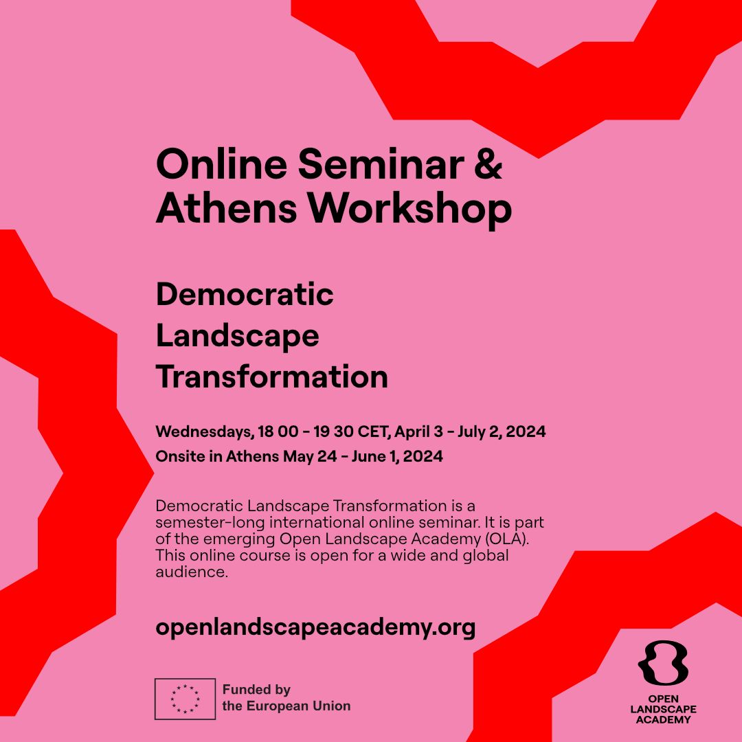 CommonspaceC's tweet photo. 📣 Online seminar, Democratic Landscape Transformation

👉 We invite you to join us for another co-creative seminar exploring pathways to democratic landscape transformation. We start on April 3rd with weekly sessions, every Wednesday 18:00-19:30 CET.
👉https://t.co/ldjDwxHUI3 https://t.co/w6oBCJTiDd