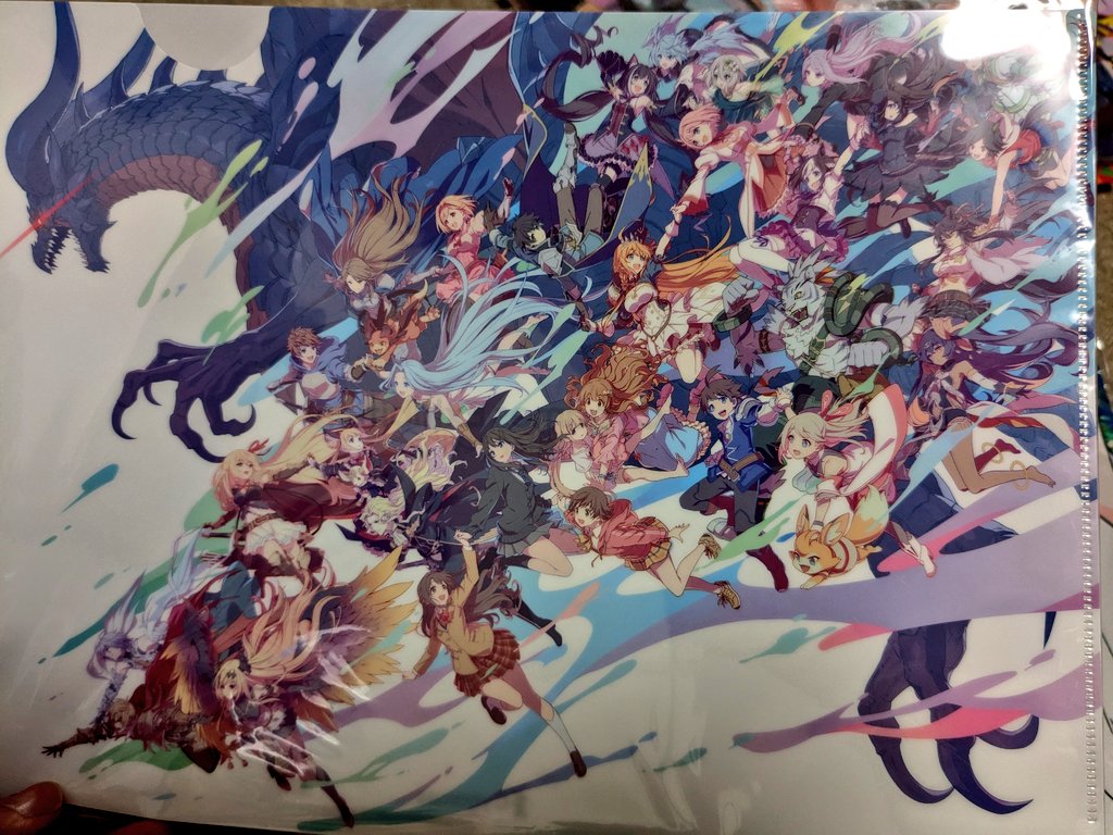 キャル(プリコネ) ,コッコロ(プリコネ) ,ペコリーヌ(プリコネ) ,ユウキ(プリコネ) 「クリアファイル整理中…やっぱりCygamesええなぁ! 」|天然パーマのイラスト