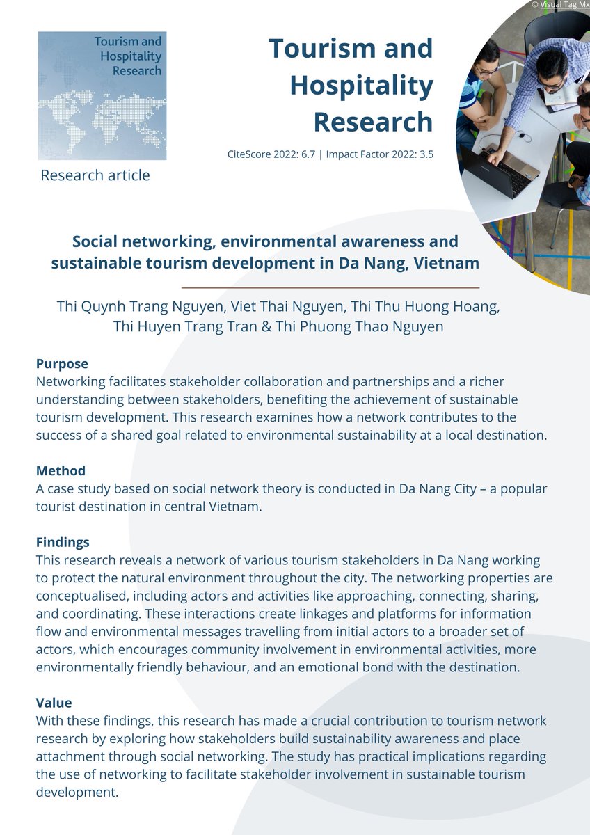 THRjournal's tweet photo. 🌿🌍🧑‍🤝‍🧑 Ever wondered how collaboration among diverse stakeholders contributes to environmental sustainability in popular tourist destinations? Read our recent work: https://t.co/MShPryZVfu https://t.co/jZZdZGUd3C