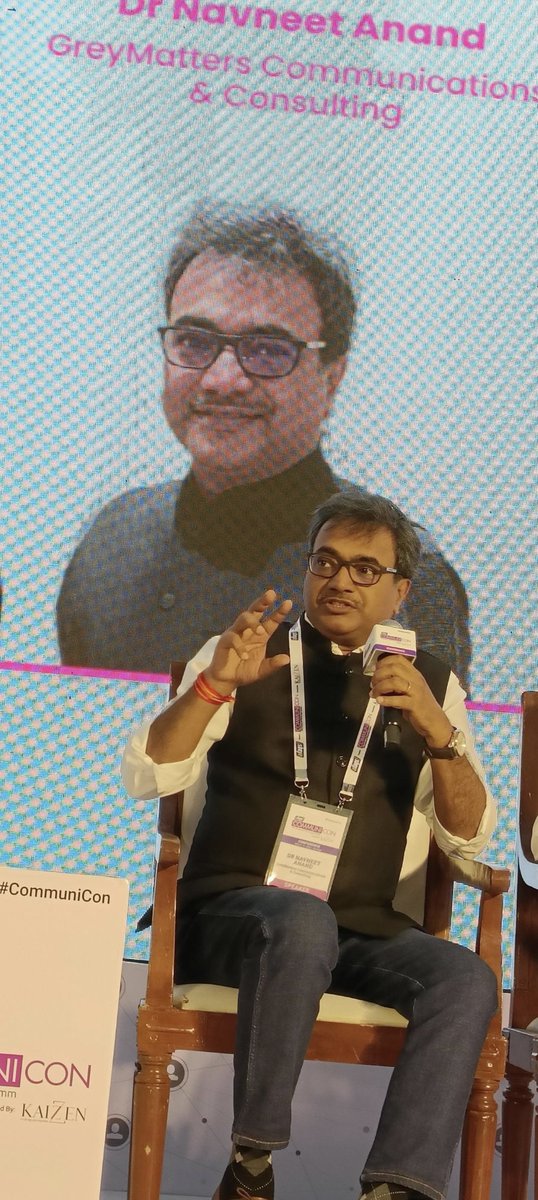 GreyMattersPR's tweet photo. “It is important to have the human mind applying to data or else we will drown.”
Says our Director, Dr @navneetanand, in a session on ‘Do PR firms use data as effectively as they should - or could!’ during #CommuniCon Awards & Conferences organised by @afaqs in Mumbai.
#publicrelations #communications #advocacy #pr
@DeepshikhaD @nitinmantri @smitzb
@Aakriti