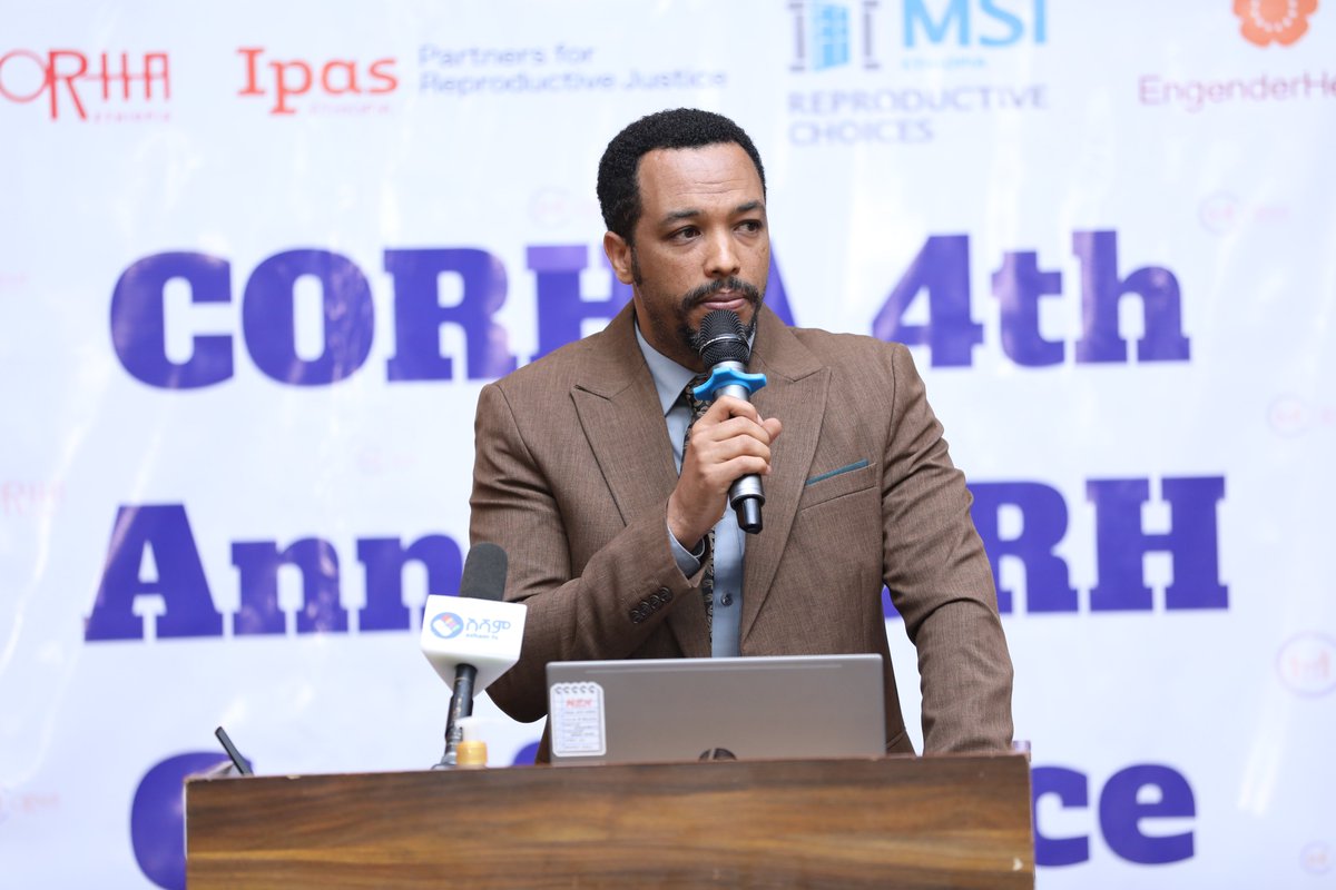 CORHA2022's tweet photo. Dr.Dereje Duguma state minister of MOH in his official opening speech called for strengthened coordination and collaboration between the government and partner organizations to fill the gap and reach planned goals on SRH services. https://t.co/yOmRLPEGTt
