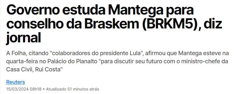 A determinação do governo em arranjar um emprego para o Mantega é impressionante. Por que será?