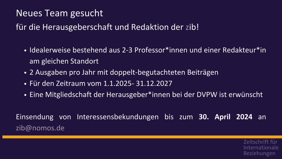 ZIB (@zibjournal) on Twitter photo Weitere Informationen zu unserem 📢 call for editors gibt es hier nomos.de/zeitschriften/… Weitere Informationen zu unserem 📢 call for editors gibt es hier nomos.de/zeitschriften/…