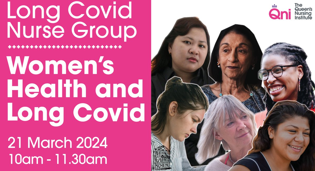 Join us for our free #LongCovid #Nurse group meeting on Thursday 21 March, 10-11.30am. The theme is #womenshealth #endometriosis #menopause #fibroids #periods and #LongCovid. Book your place here: qni.org.uk/news-and-event… @HelenDon_RN