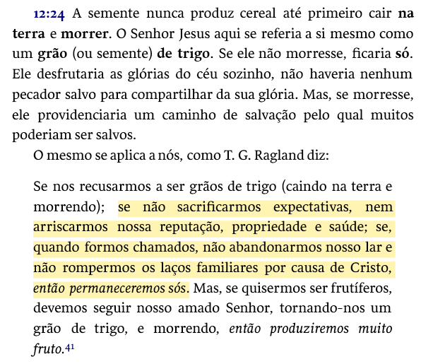 EuTiagoLSouza's tweet photo. Joao 12.24 https://t.co/AS49rNiBNw