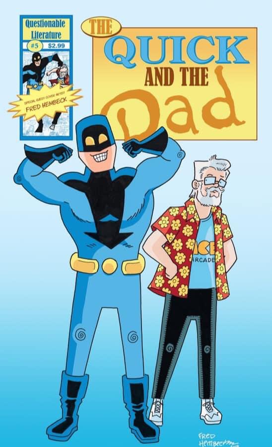 DOCTORvonWER's tweet photo. The cutest comic you’ve never heard of- enjoy the adventure of THE QUICK AND THE DAD, available now in print and digital from https://t.co/QW6ztt93gj #comics #superhero #funcomics @starmillion88 @Tonpa2 https://t.co/MatDneivvp