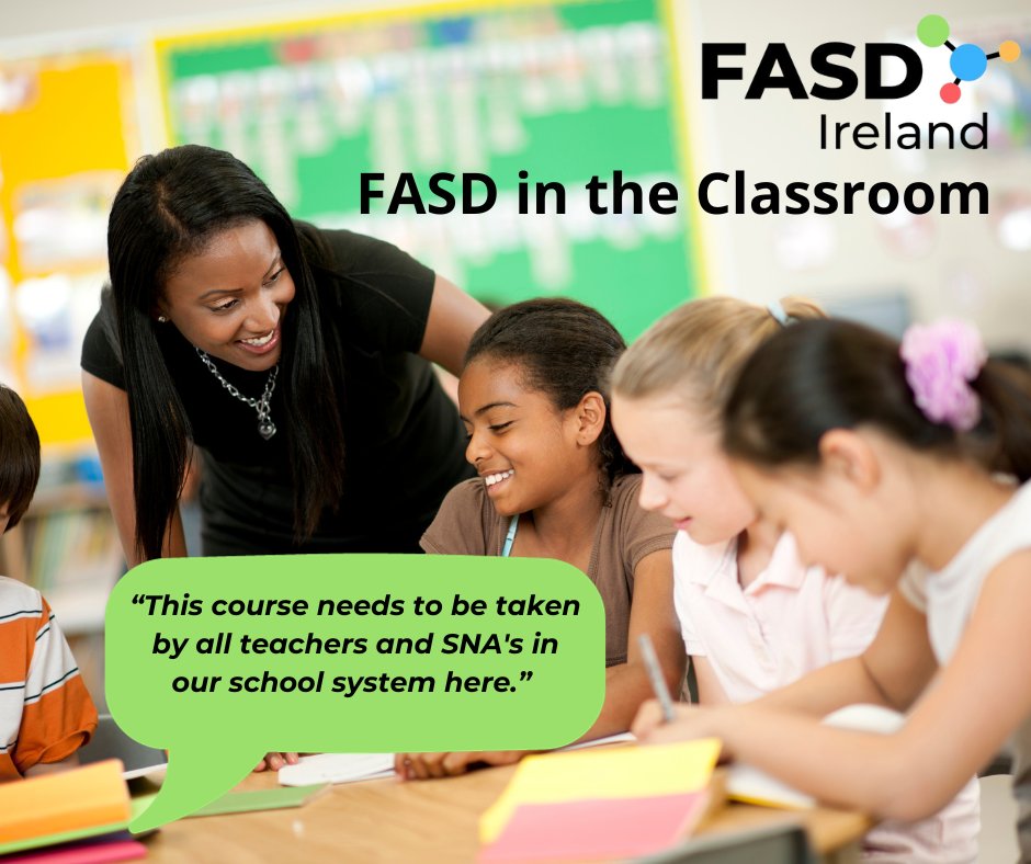 Now in our third year offering our free 'FASD in the Classroom' - an informative 2 hour workshop aimed at SNA's, Teachers and SENCOs - but open to all who work in education in Ireland. Thursday 18th April at 6pm. Register via our website: fasdireland.ie/workshops