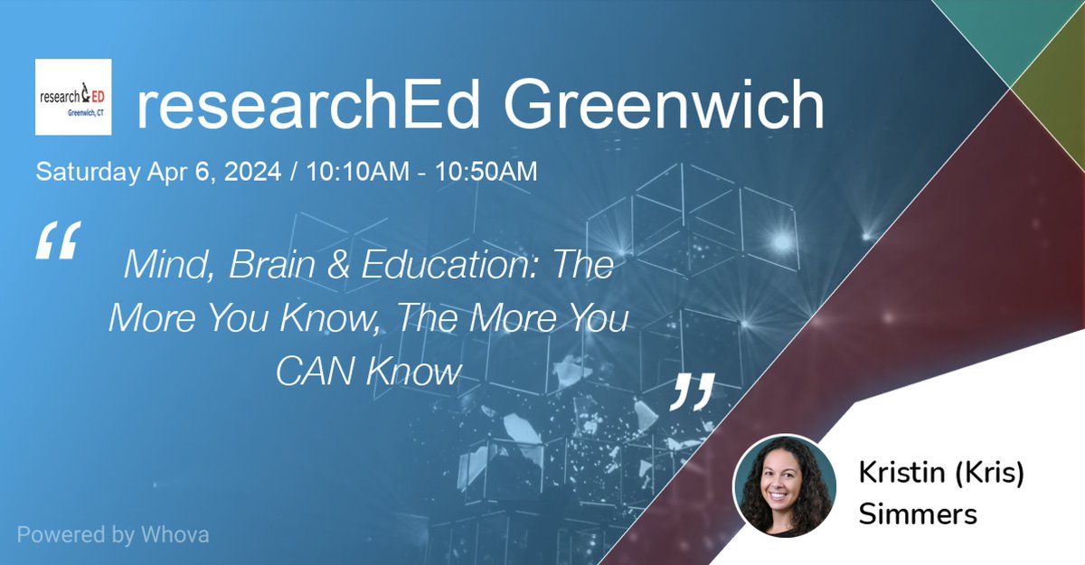 Looking forward to @researchED_US Greenwich! Hope to see you there! 🙏 @MJMA111 for organizing!