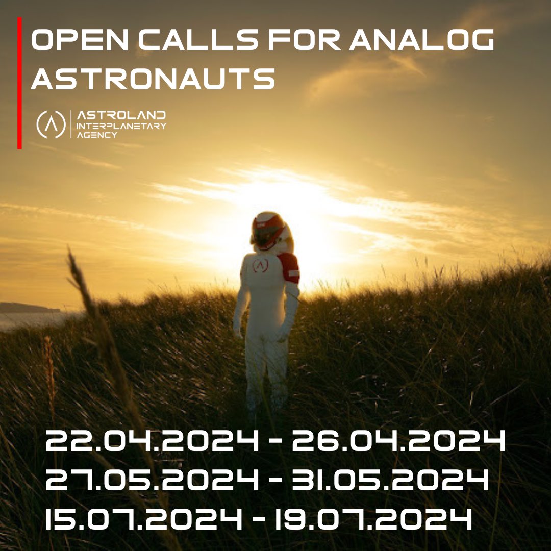 Open calls for Analog Astronauts

If you're interested in being part of our analog missions, don't hesitate to contact us to join the crew. We will send you our technical information and costs.

🗓️We have opened three different calls.
💌write to info@asrolandagency.com.