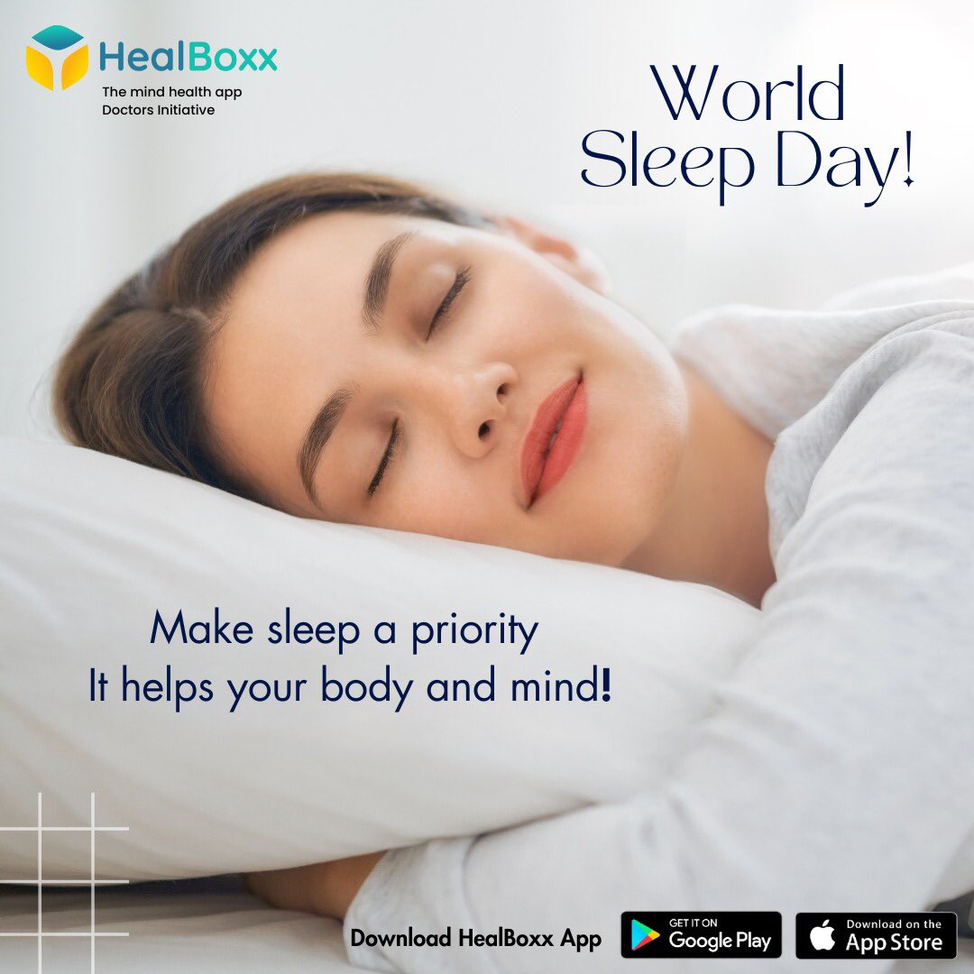 Healboxx_'s tweet photo. World Sleep day ✨
Make sleep a priority. It helps your body and mind

Healboxx- The Mind Health App (Doctor’s initiative )

Reach us to know more 
#healboxx #healboxxapp #healboxxcontent #sleep #sleepday #depressedlife #anxiety #stressrelief #life #psychologist #today https://t.co/UZtgnFq8VP