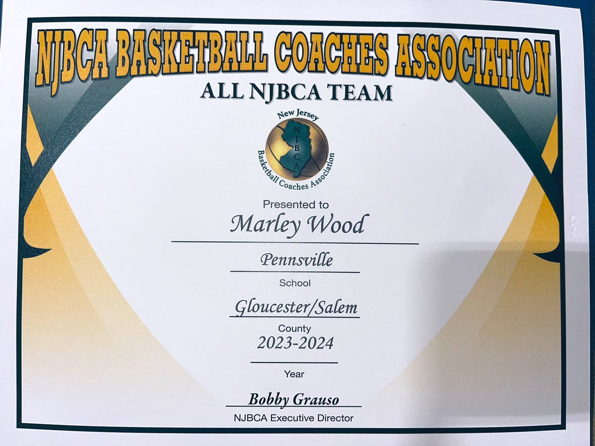 New Jersey Basketball Coaches Association selected Nora Ausland &amp; Marley Wood to represent the best of the best in Salem County &amp; NJ as part of the All NJBCA Team! Congratulations ladies!!! #GoEagles🦅🏀