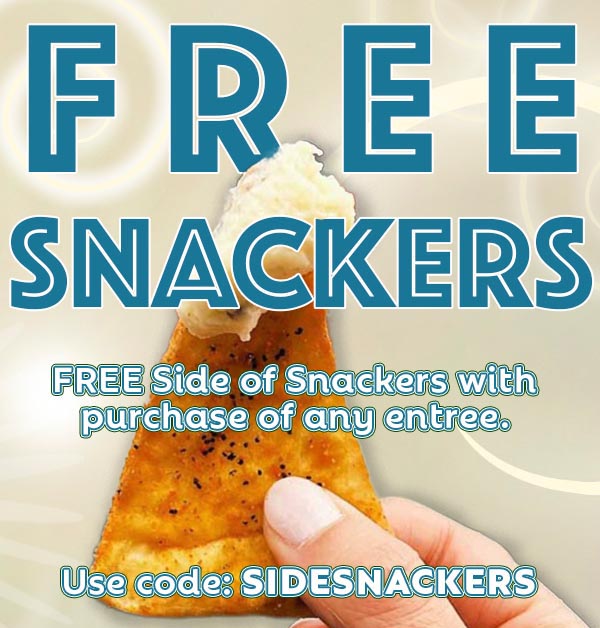 Time for a Snack Attack! Get a side of Snackers free with any entree through March 21st 😋 Order at order.olgas.com with code SIDESNACKERS or come on in.
