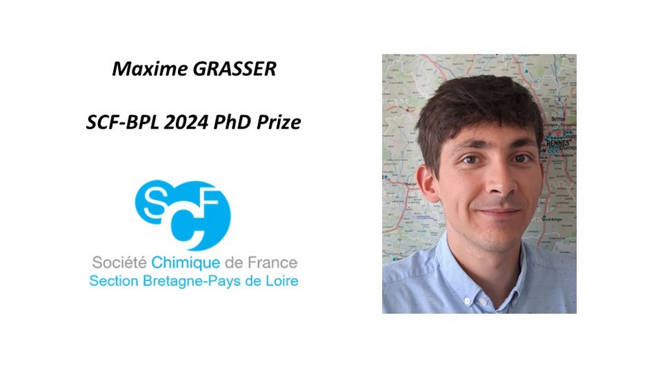 🏆Congratulations to Maxime Grasser laureate of the @scfbpl 2024 PhD Prize. This prize rewards excellence in research by a PhD student in physical & theoretical chemistry ➡️iscr.univ-rennes.fr/maxime-grasser… @CNRSchimie @CNRS_dr17 @RennesUniv @ENSCR @INSA_Rennes @reseauSCF @theochem_ISCR