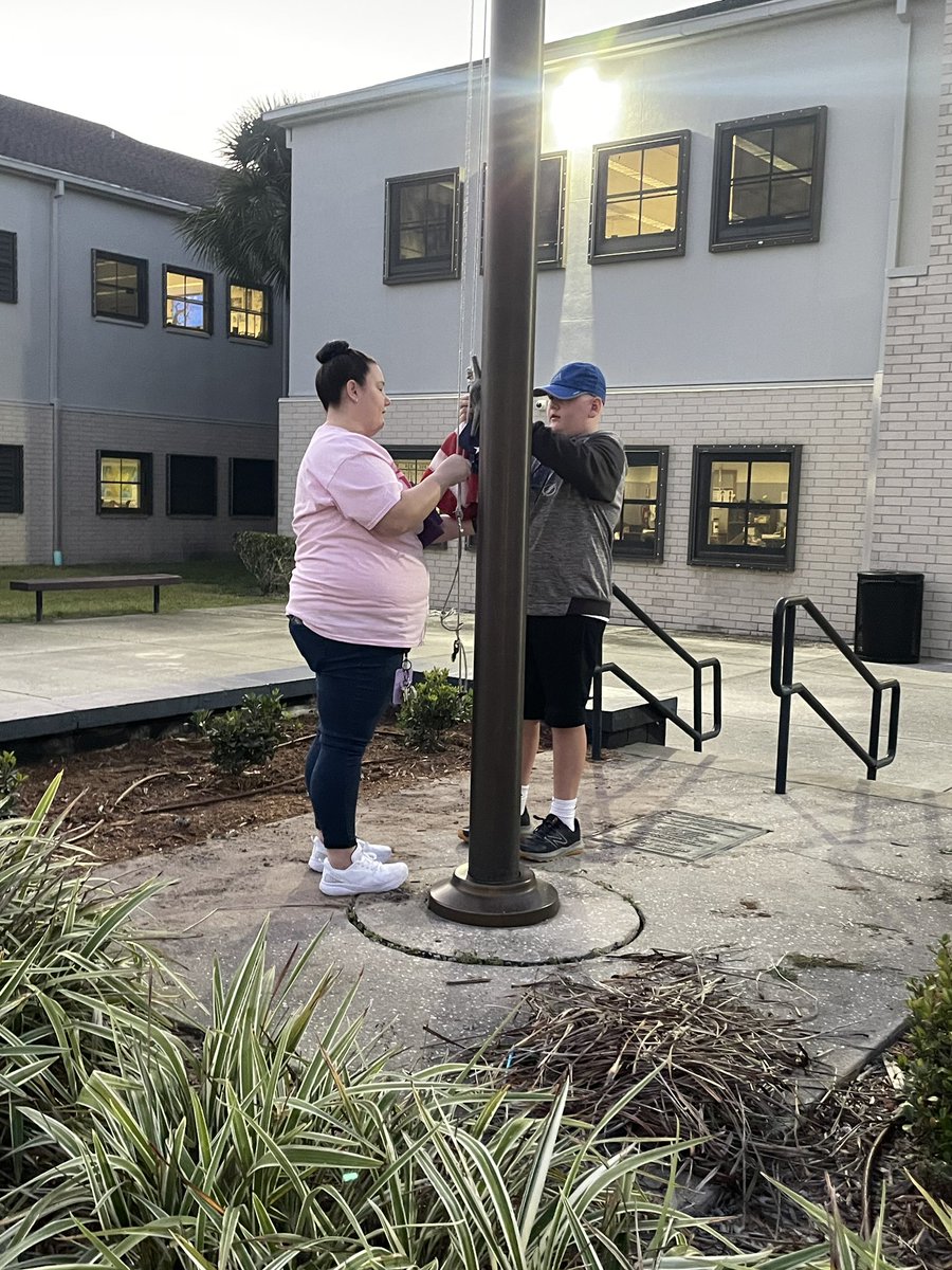 Gavin T. raised the flag this morning as a Royal Reward through PBISRewards!