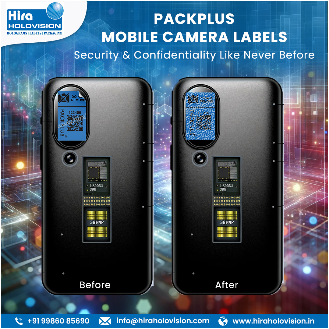 HHolovision's tweet image. Enhance security with PackPlus Mobile Camera Labels! Our tamper-evident solutions ensure unprecedented security and confidentiality. Protect your data with confidence.

visit : hiraholovision.in/products/packp…

#hiraholovision #packplusmobilecameralabels  #mobilecameralabels #cameralabels