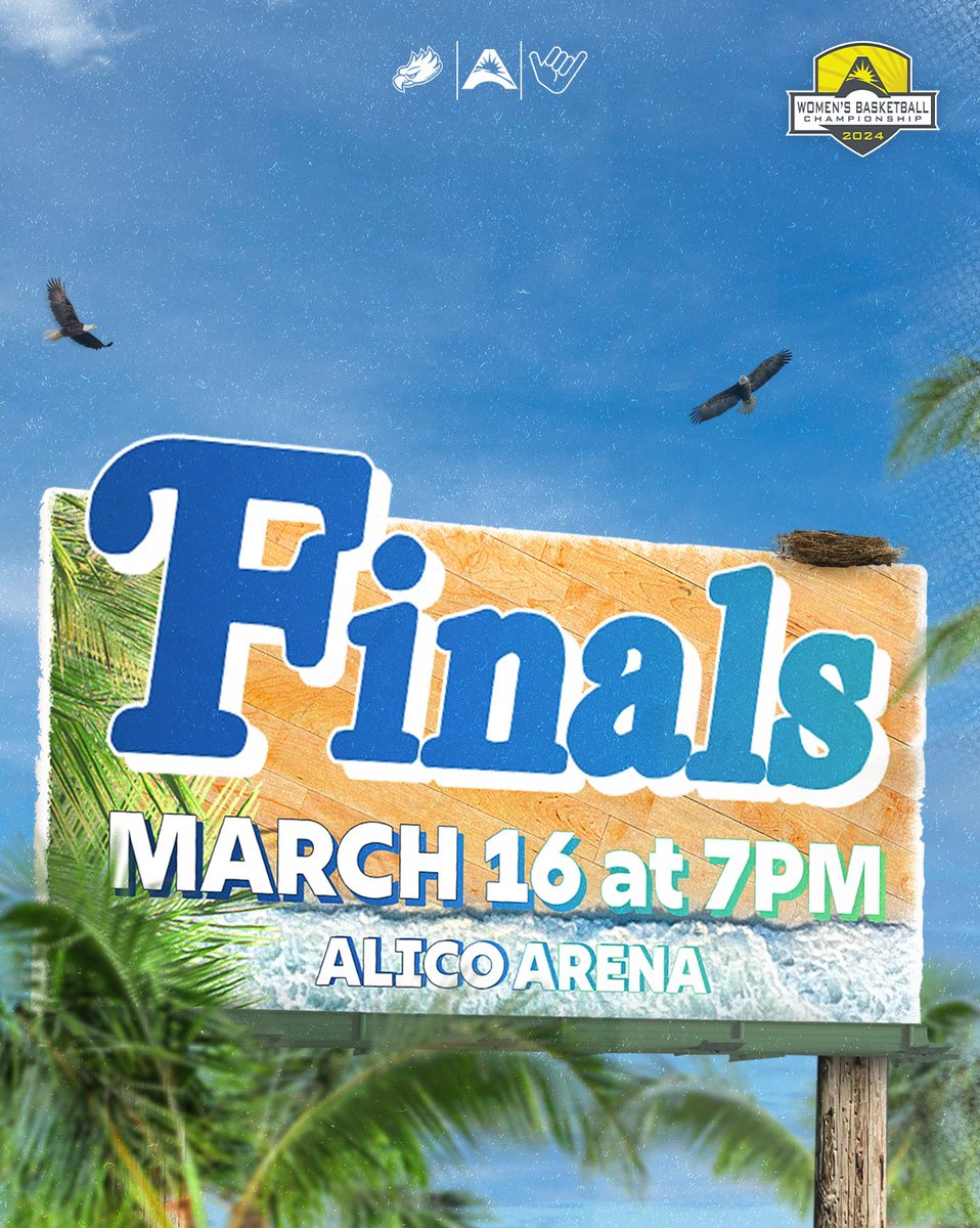 ⏳ IT'S THE FINAL COUNTDOWN! We need EVERYONE to PACK THE NEST tomorrow! COME OUT and show your SUPPORT for the Eagles in the ASUN Championship Finals! Get your tickets NOW: brnw.ch/21wHU4g