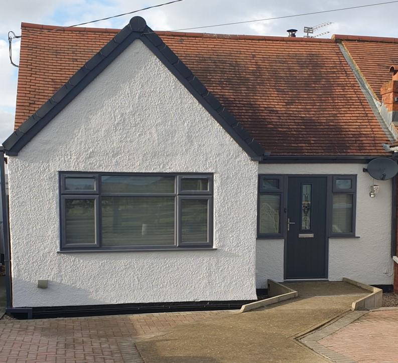 thewindowshop1's tweet photo. UPVC windows in Slate Grey. Solidor Flint Grooved door in Anthracite Grey fitted in Great Doddington by The Window Shop. Call 01933 383451 for a free, no-obligation quotation. https://t.co/gd2QtVNPJ3