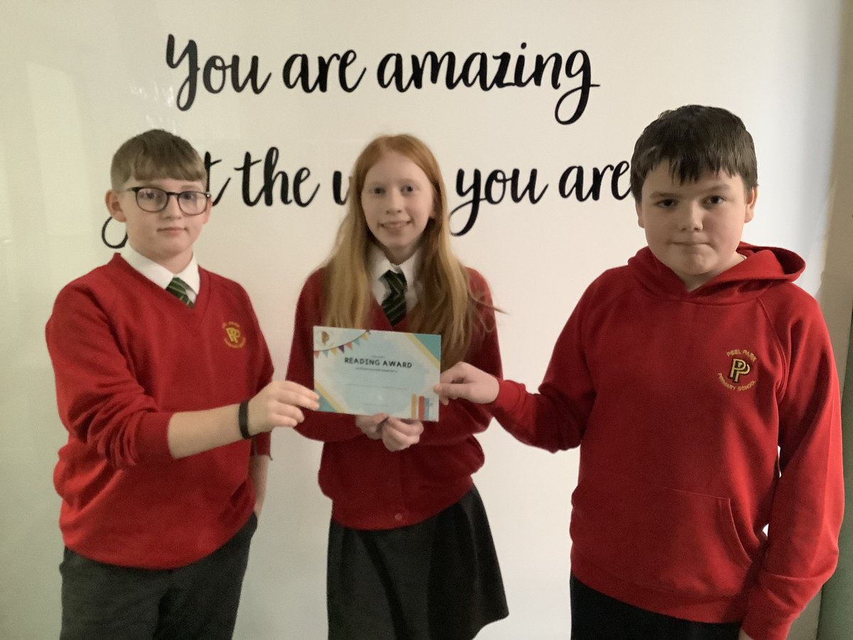 pp_accrington's tweet photo. Year 6 Star Award and Reading Award winners for this week, congratulations! #year6 #staraward #superstars #readingaward #atpeelpark https://t.co/04WOjNNqOb