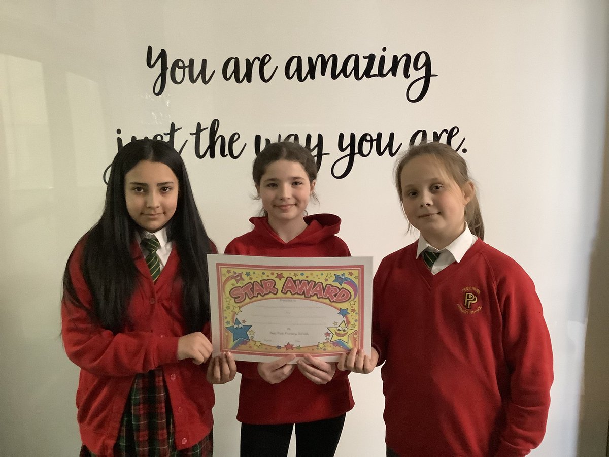 pp_accrington's tweet photo. Year 6 Star Award and Reading Award winners for this week, congratulations! #year6 #staraward #superstars #readingaward #atpeelpark https://t.co/04WOjNNqOb