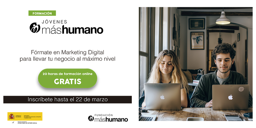 ¿Vives en un pueblo rural? Conoce la Formación Jóvenes máshumano para jóvenes emprendedores que busquen llevar su negocio al siguiente nivel 
Aprenderás:
✅Estrategias marketing digital
✅Herramientas comunicación y ventas
✅Analítica digital
¡Y mucho más!
i.mtr.cool/edicnlthqs