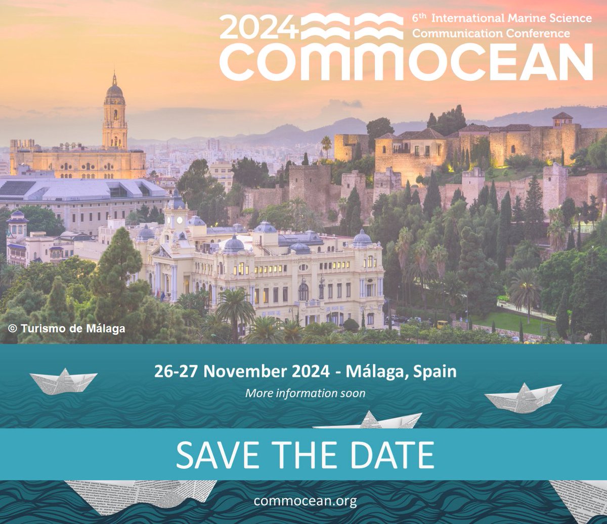 📢 El 26 y 27 de noviembre acogeremos en @IEO_Malaga la principal cita europea de la comunicación en ciencias marinas: @CommOceanConf ⏳ En las próximas semanas daremos más detalles y se abrirá el plazo para presentar trabajos. 📝 ¡No te lo pierdas!