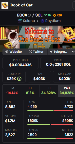 Book Of Cat $BOCA tweet media