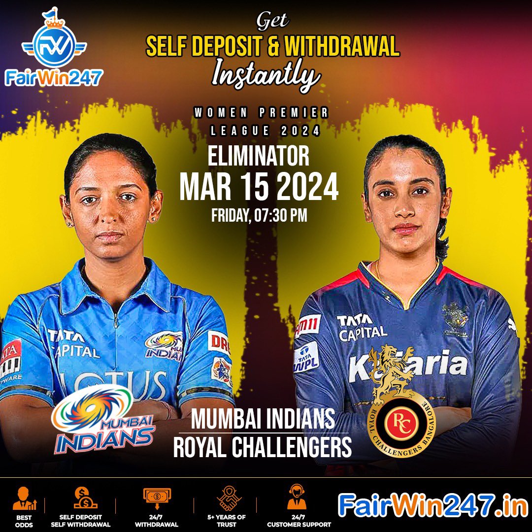 Predict Smriti Mandhana’s exact score and Total number of Fours in today’s Eliminator match.

Two Lucky Winners Will Get ₹5000 each.

Make Sure You follow us and @PuntingDude 

Repost and Like this Post ❤️

#WPL2024  #WPL #TATAWPL #TATAIPL #TATAWPL2024 #TATAIPL2024