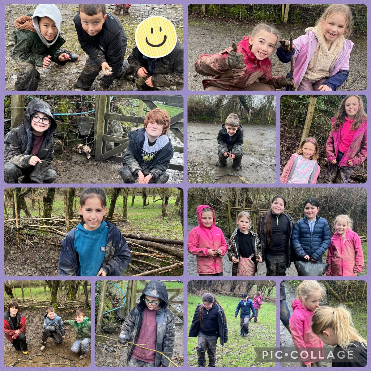 Bore hyfryd i Fl.4 yn adeiladu cerfluniau naturiol🍂 Rydym lawn cinio, yn flinedig iawn💤 ac ar ein ffordd yn ôl i’r ysgol🚌 #NaturesbaseYGM2024 A lovely morning for year 4 building natural sculptures🍂 We are all full of lunch, very tired💤 and on our way back to school🚌