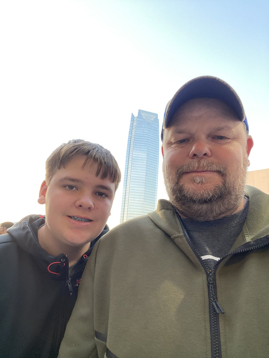 ChrisKirk__OC's tweet photo. Brody and I made a quick trip to OKC during spring break. That’s what he wanted for Christmas. 👍Thunder got the W! https://t.co/WYkEGRUzPk