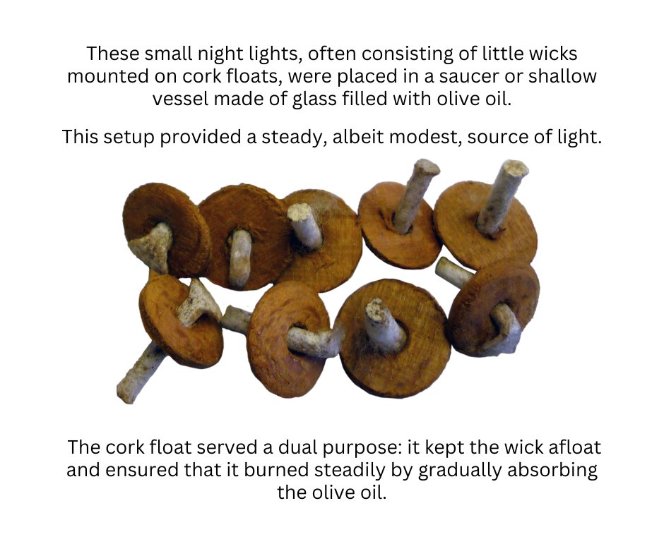 ColMuseums's tweet image. These are night lights! This lighting method is a testament to human ingenuity in utilising available resources. Olive oil was a popular choice for such purposes. It burned cleanly without producing much smoke or odour, making it an ideal choice for indoor lighting.