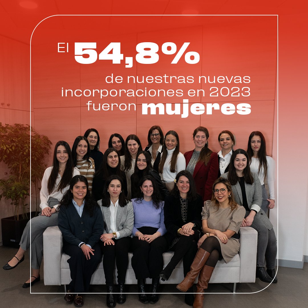 ¡Seguimos celebrando! ¿Sabías que en 2023 el 54,8% de las nuevas incorporaciones en #MAPFRE fueron mujeres? Nos enorgullece continuar trabajando para alcanzar la igualdad y hacer #LaParteQueNosToca, porque el talento no distingue de géneros. #InspireInclusion