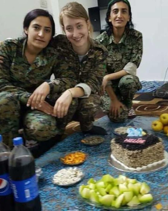 Remembering Anna Campbell on the 6th anniversary of her death.  Anna was an anarchist and IWW member who was killed  by a Turkish airstrike on March 15, 2018 while fighting in a YPJ unit,  to defend Afrin in Rojava / Northern Syria against a Turkish invasion.
