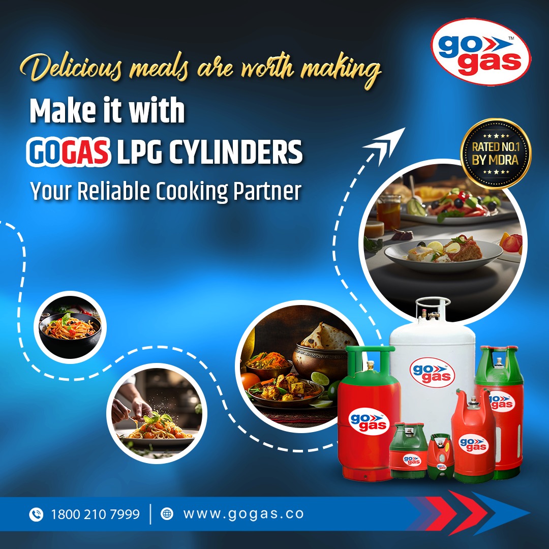Gogascylinder's tweet photo. Delicious meals are worth making
Make it with GOGAS LPG CYLINDERS
Your Reliable Cooking Partner
RATED NO.1 BY MDRA
For More Details Call on 1800 210 7999
Visit: https://t.co/qxs3rJTYpH
Email on: info@gogas.co
#Gogas #LPG #cylinder #blastproof
#businesswomen #startup #realestate https://t.co/fZhjFcQsDC