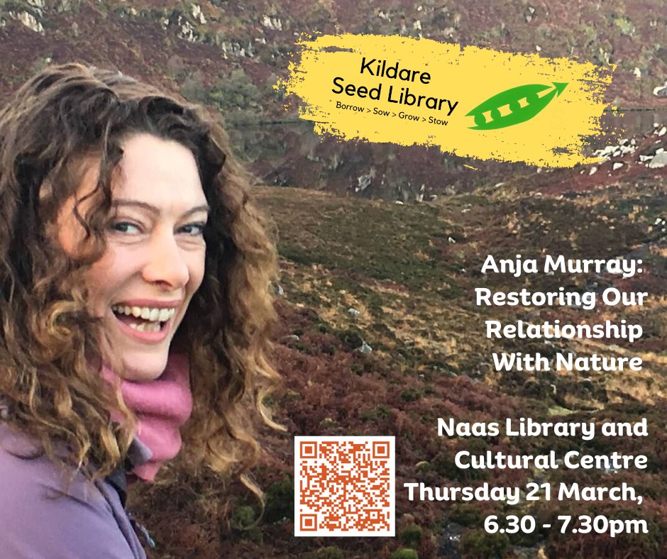 Ecologist Anja Murray will lead a whistle-stop tour of the past, present & potential futures of Ireland's natural environment. 
#NaasLib and Cultural Centre
Thurs 21 Mar 6.30pm
Booking 👉 bit.ly/3TaQXgk
@GreenSchoolsIre @MonasterevinSEC @ActionKilcullen @ShamrockSpring