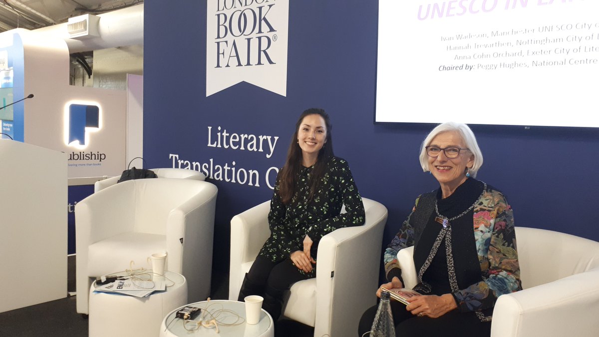 The brilliant @ElisaDusapin and @aneesa50abbas @LondonBookFair yesterday. Loved speaking to them about the translation process and their latest collaboration, Elisa's new novel Vladivostok Circus, out now @DauntBooksPub.