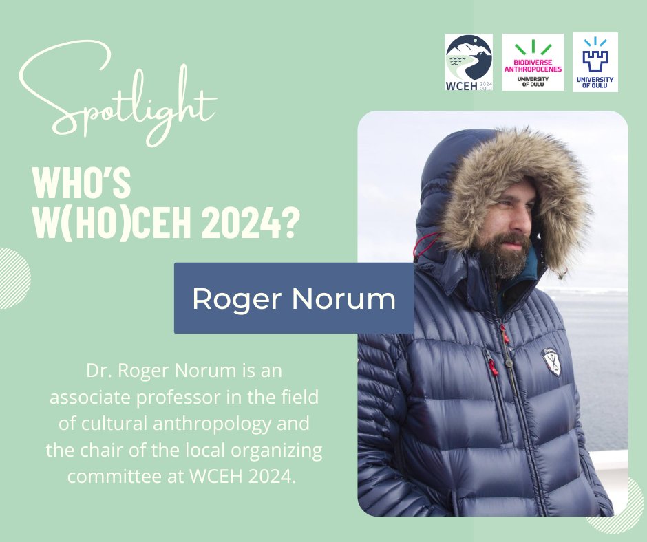 Please, meet Roger Norum @misanthropolog , the chair of the local organizing committee of WCEH2024! Roger is passionate about bringing people together and that’s what he aims at in the academic life as well - #wceh2024 being a perfect example of this!