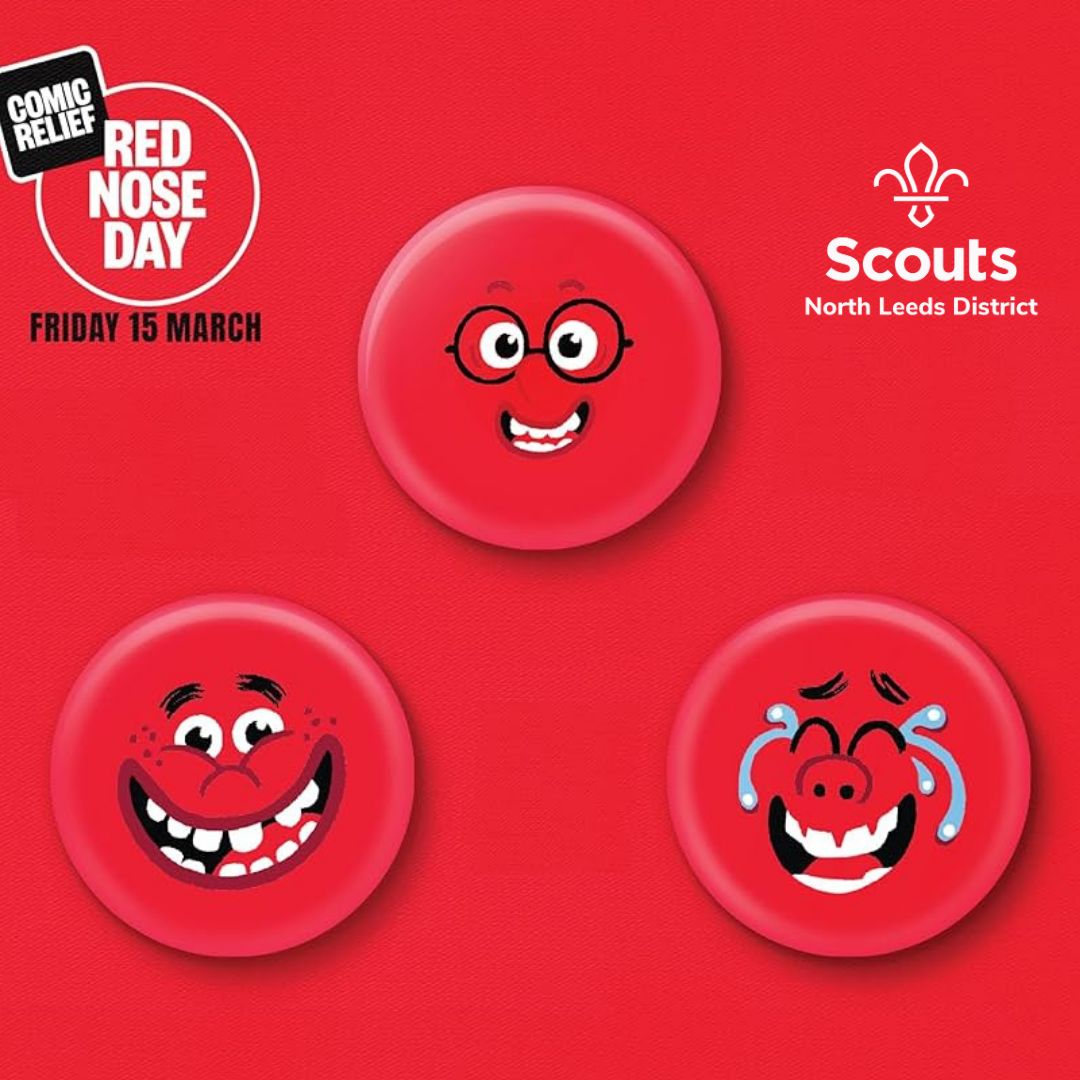 today is Comic Relief (Red Nose Day)! Have you and your scouts participated in any fundraising activities or do you plan to support Red Nose Day? Let's come together, make a difference, and spread joy to those in need. Share your plans with us! #ComicRelief #RedNoseDay #Scouting